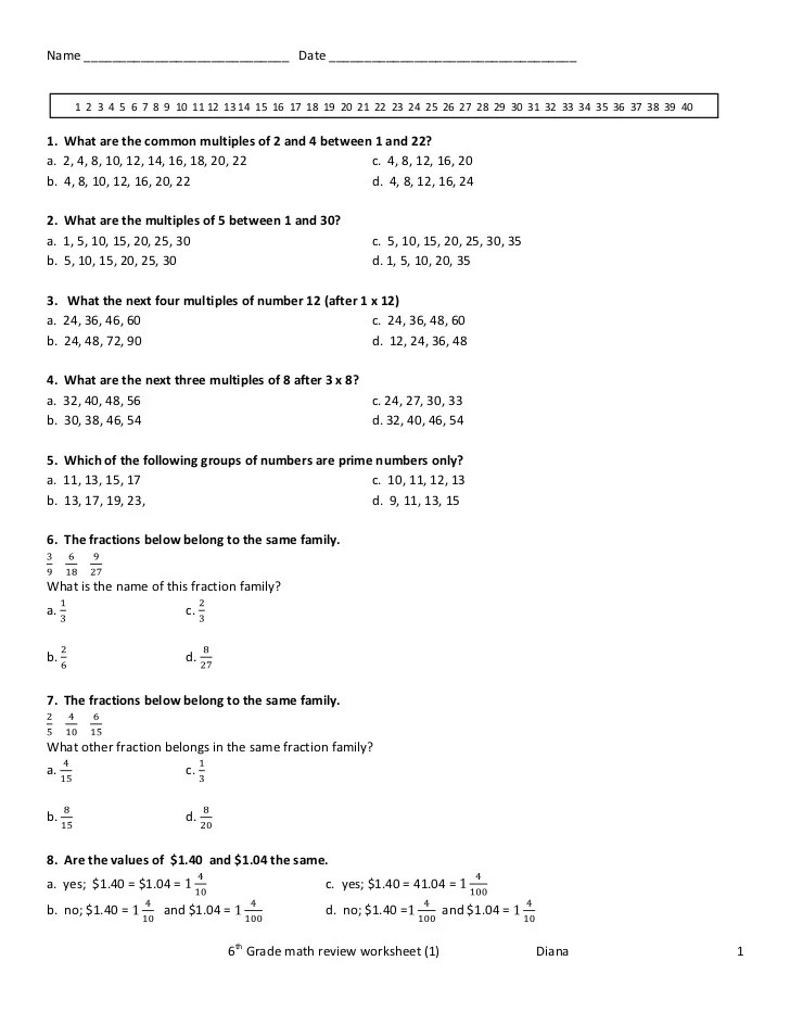 Math Worksheets For 1St Grade Subtraction