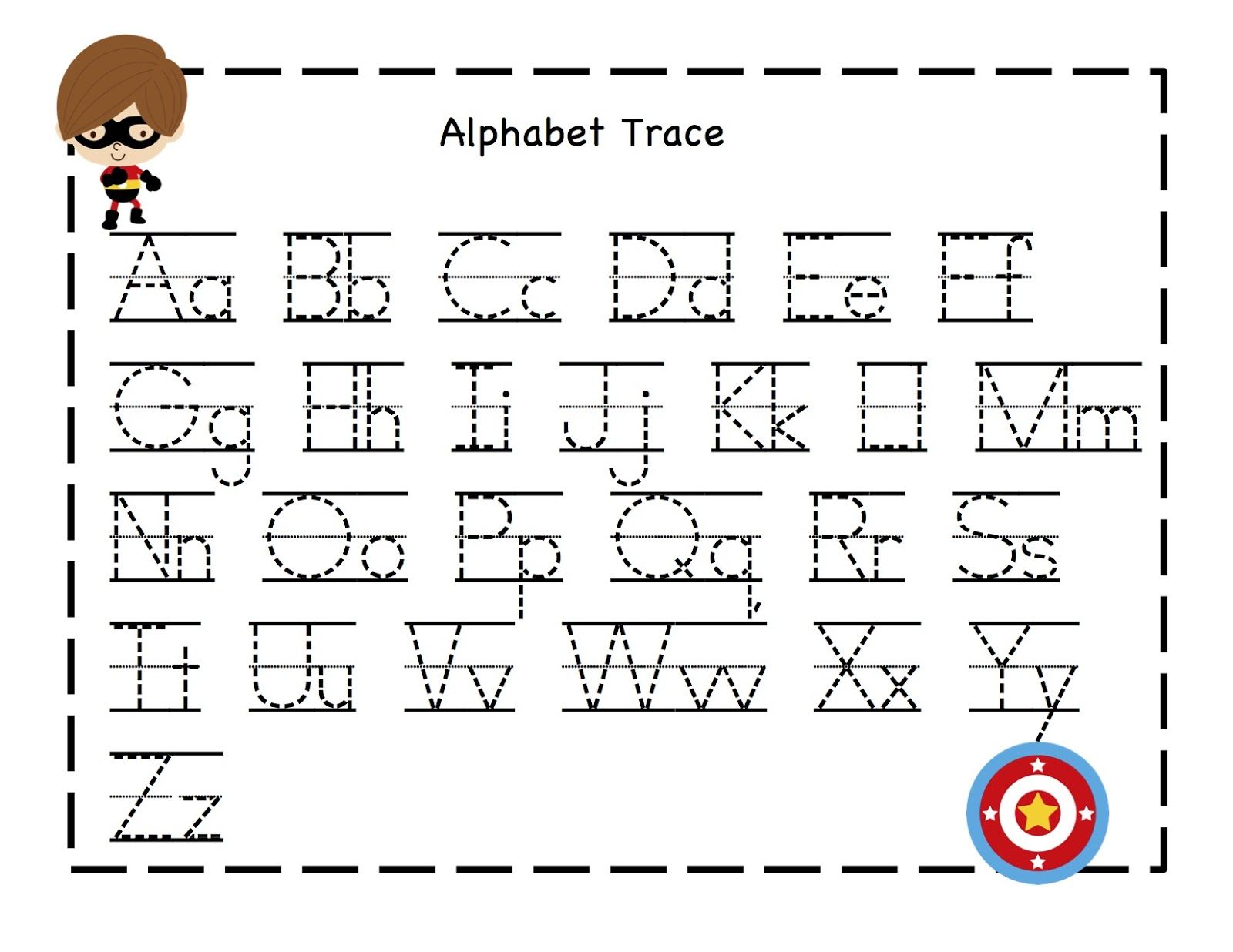 Alphabet Tracing Sheet For Preschool