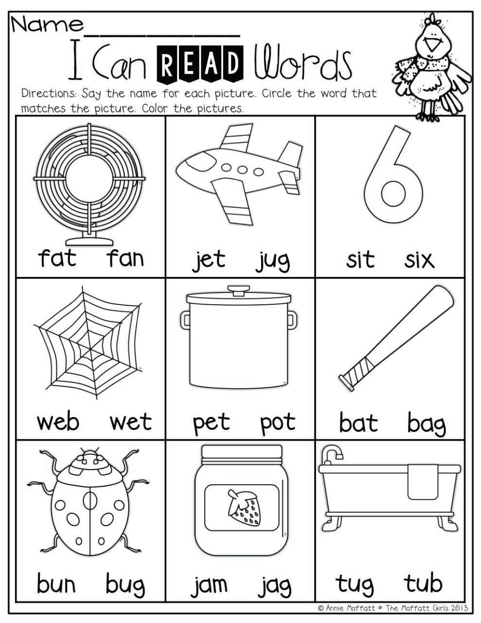 Kindergarten Spelling Worksheets Pdf