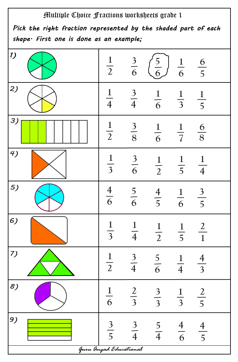 fractions worksheets grade 3 Math fractions worksheets, Fractions