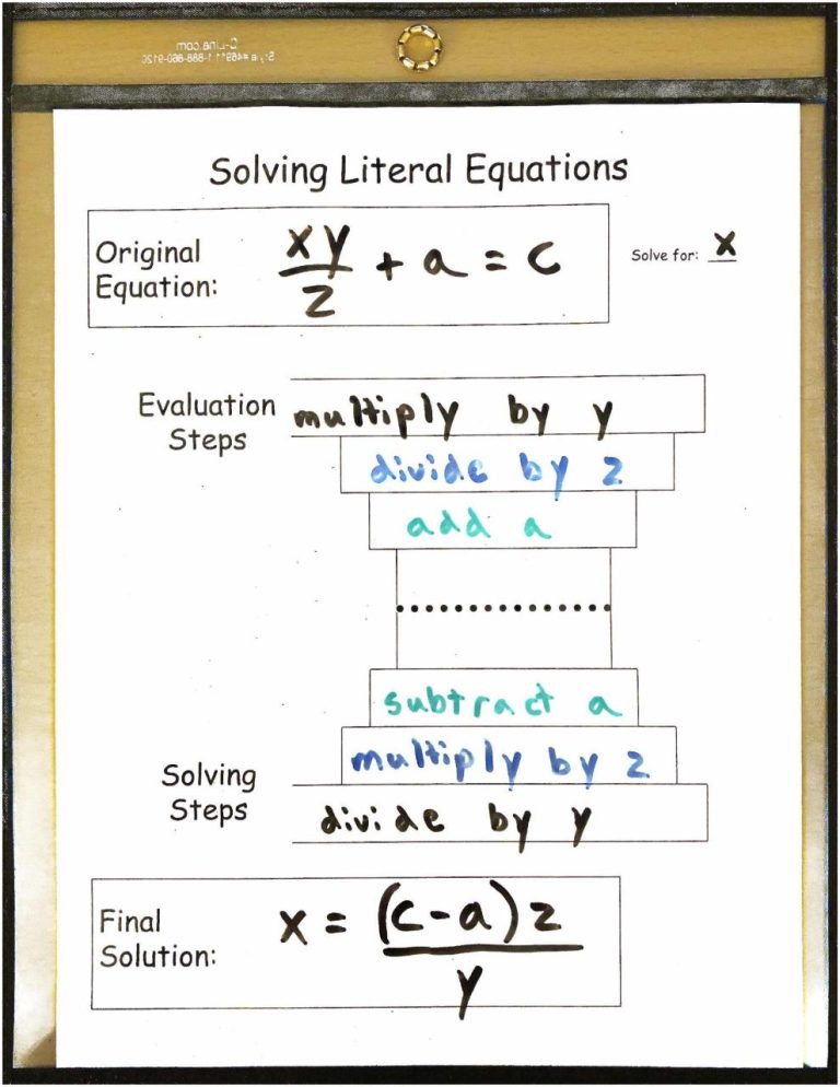 Solving Rational Equations Worksheet Beacon Learning Center Answers