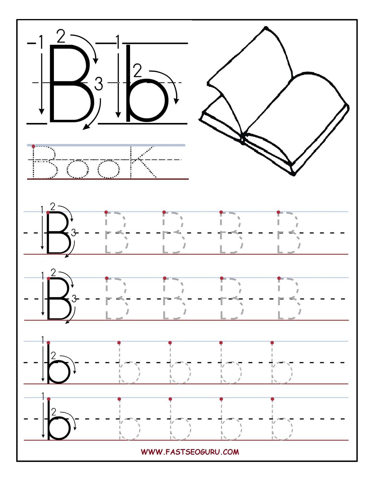 Free Letter B Worksheets For Kindergarten