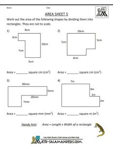 Area Worksheets Math Area Worksheets Area worksheets, Area and