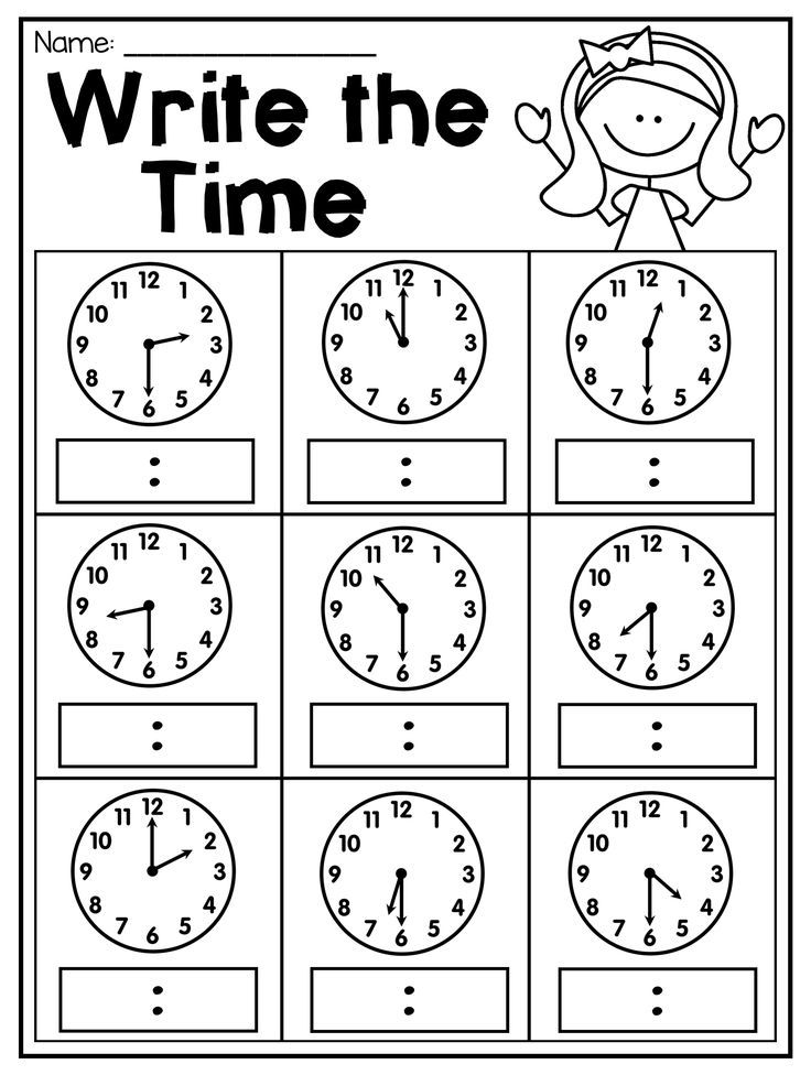Printable 1st Grade Clock Worksheets