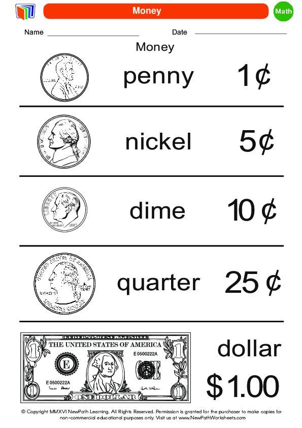 Money Problem Worksheets Kindergarten