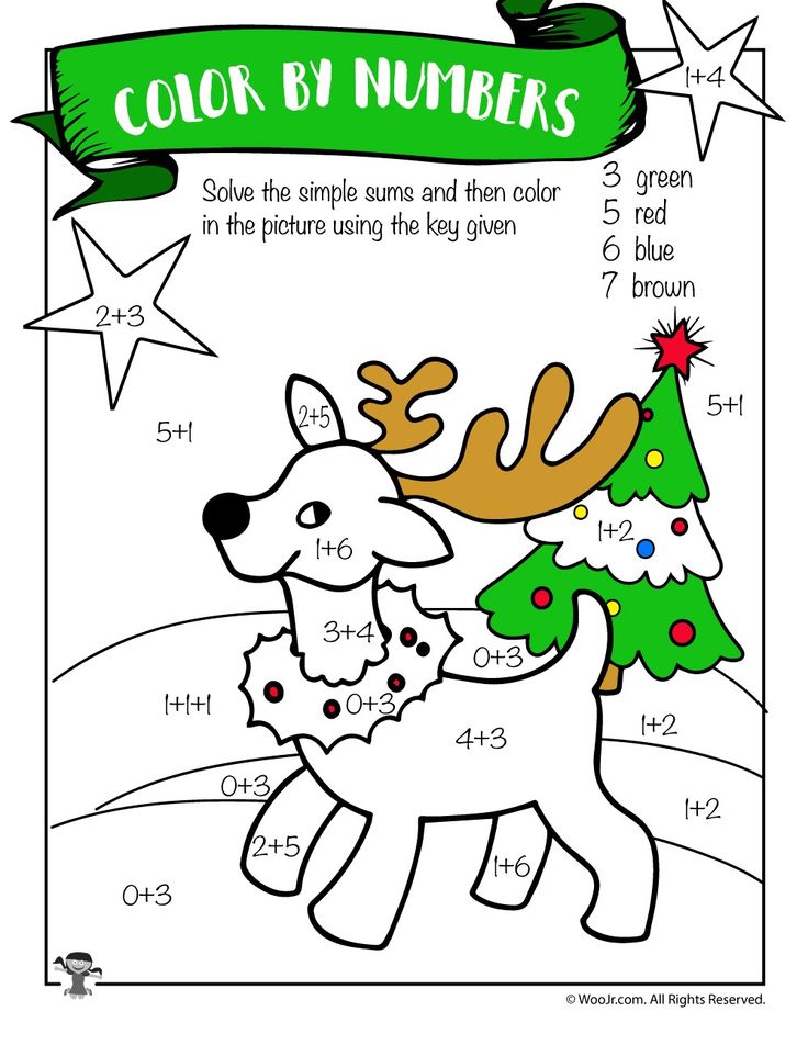 Christmas Coloring Pages For 2nd Grade With Free Printable Math Work