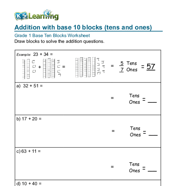 Tens And Ones Worksheets Grade 1 Pdf / Year Maths Worksheets Printable