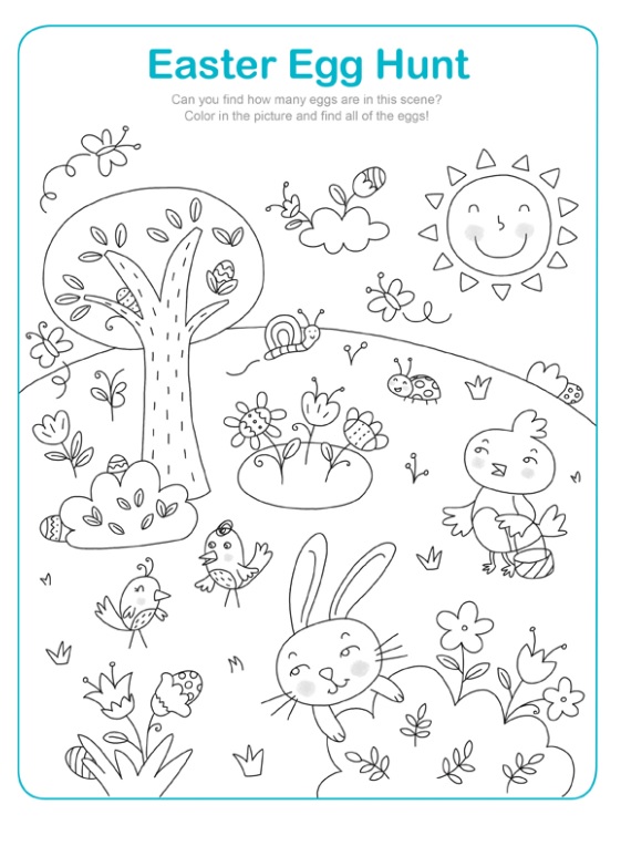 Easter Egg Hunt Worksheet for Kindergarten Preschool Crafts