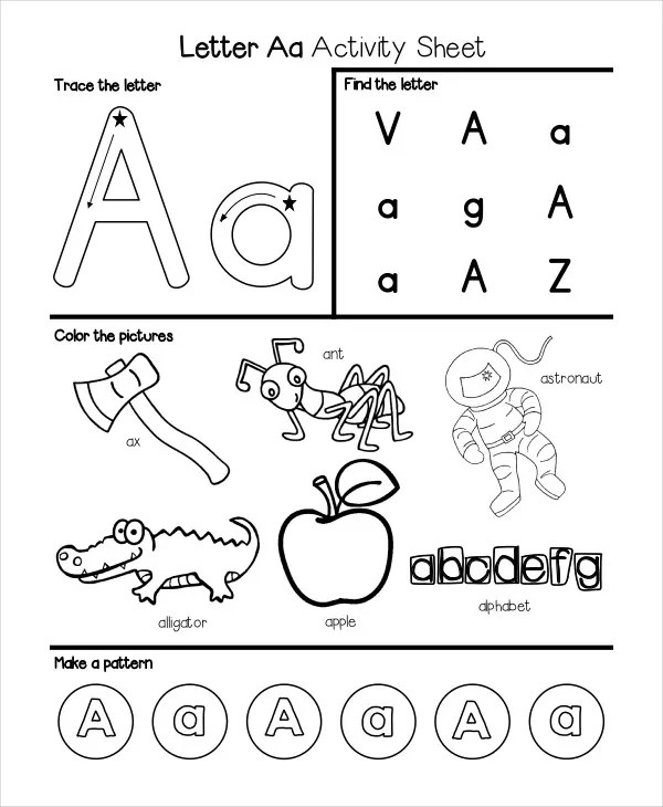 Kindergarten Worksheets Tracing Letters