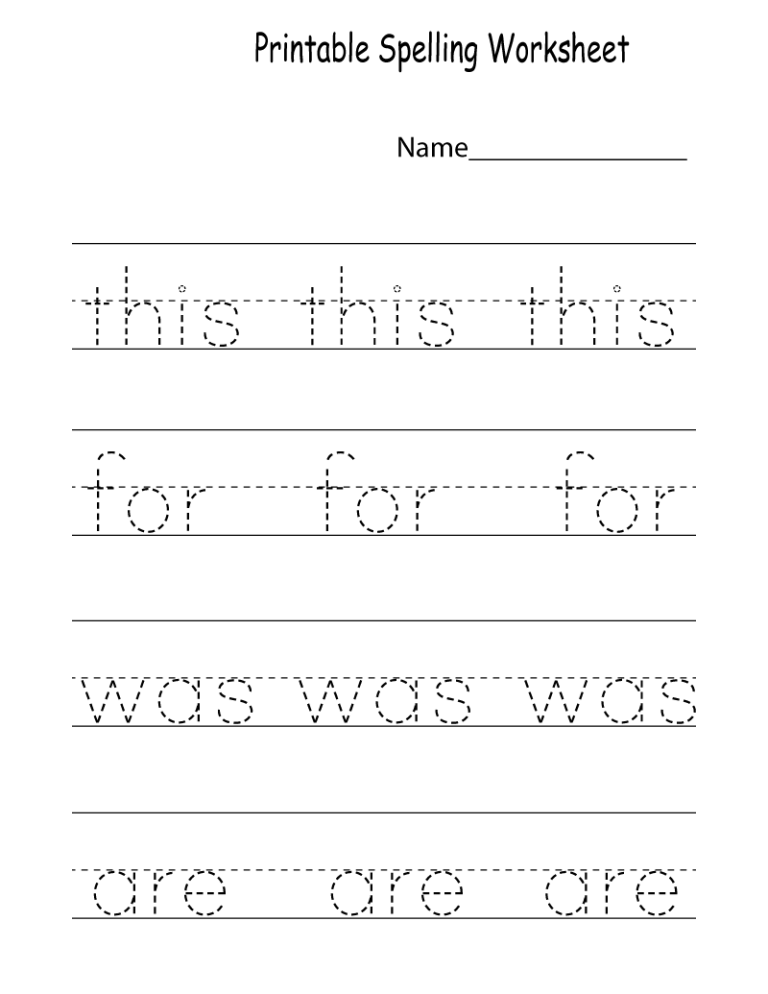 Writing Worksheet For Kindergarten Pdf