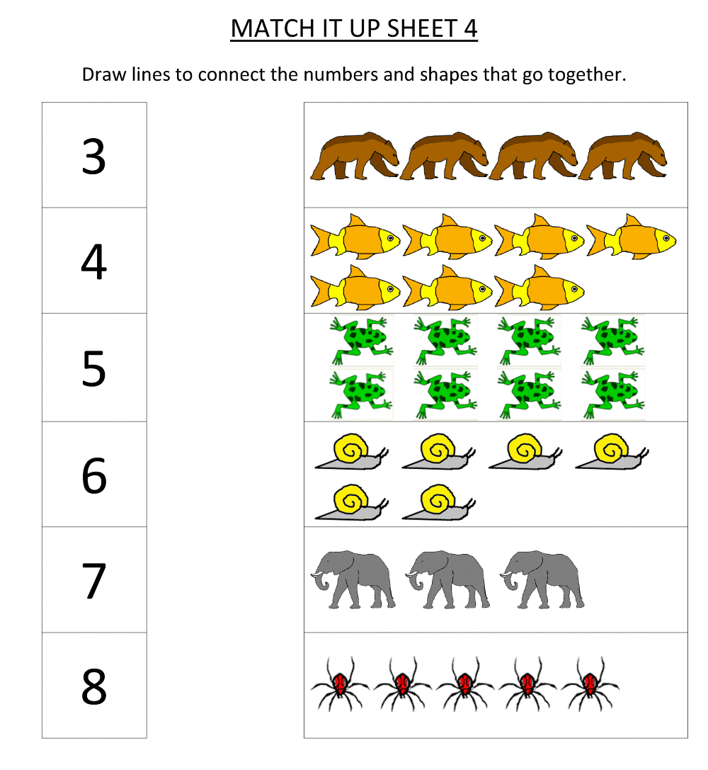 Worksheet Number For Kindergarten