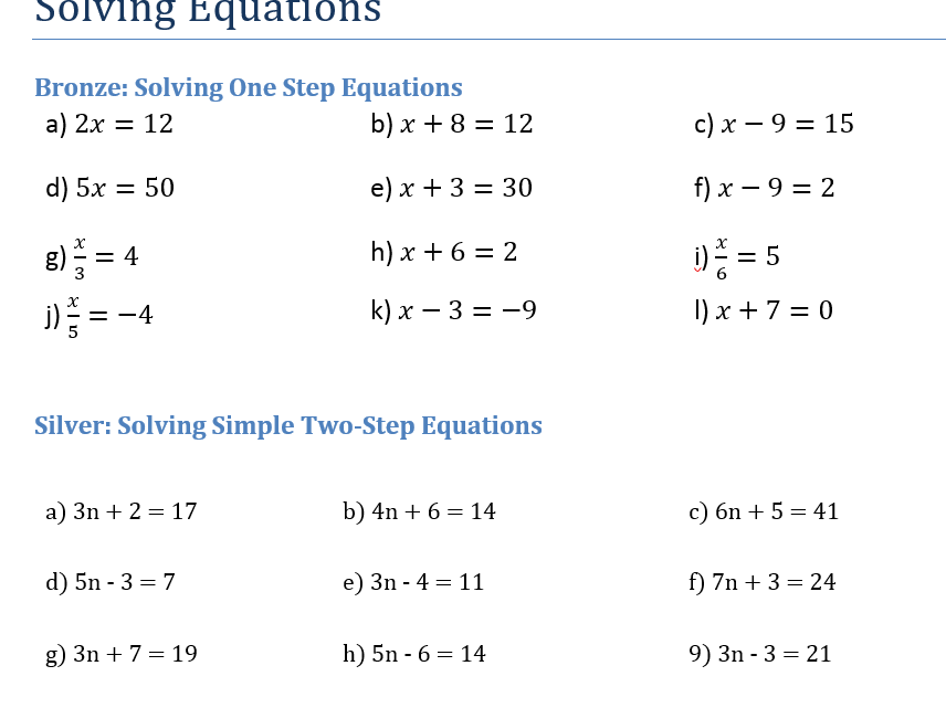 Introduction to Solving Equations Teaching Resources