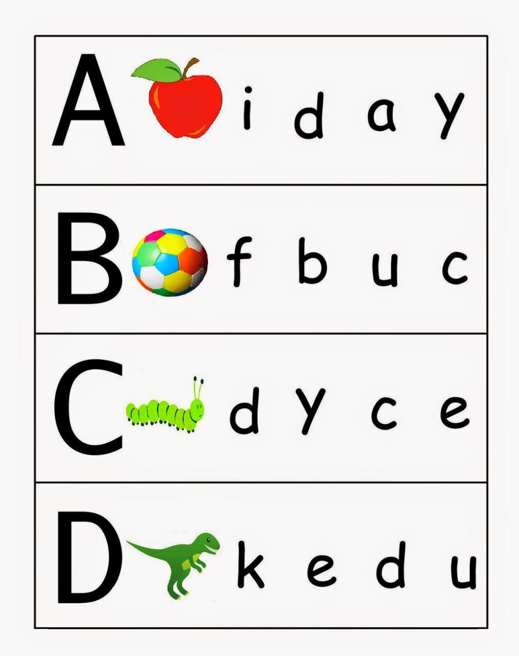 Kindergarten Worksheets Match upper case and lower case letters 1