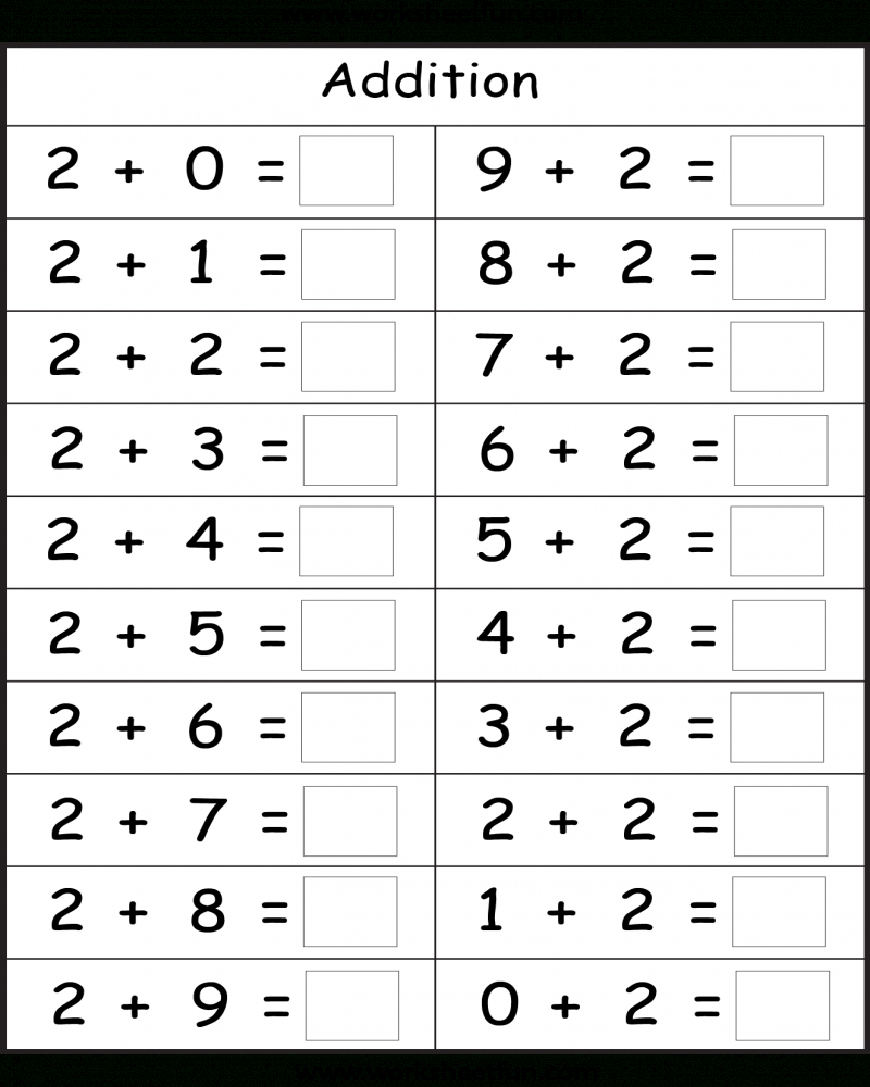 Addition Table Worksheet Grade 1 Math Worksheets Printable