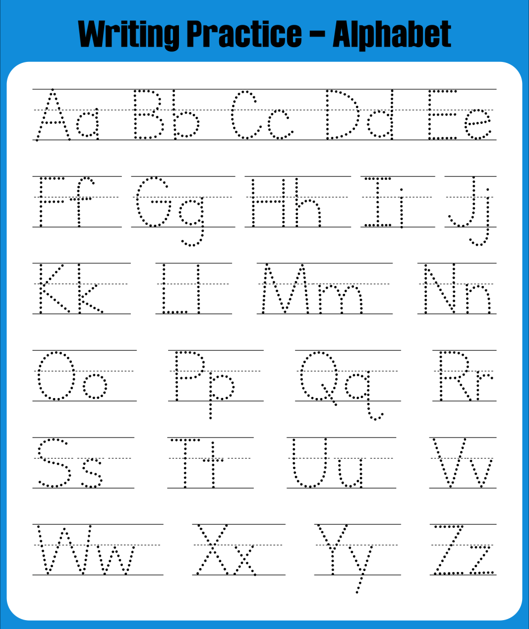 8 Best Images of Printable Traceable Alphabet Worksheets Preschool