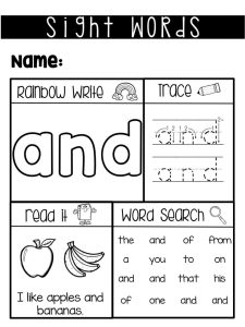 Sight Word Worksheets *Fry Sight Words 150* Kindergarten worksheets