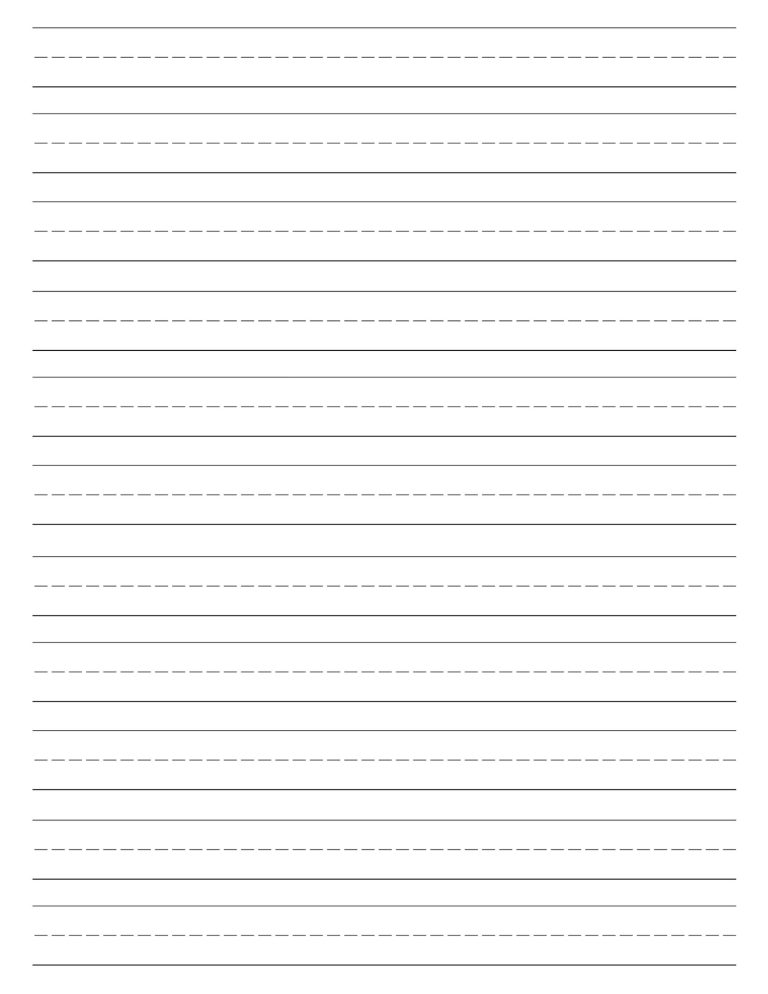 Blank Handwriting Sheets Printable