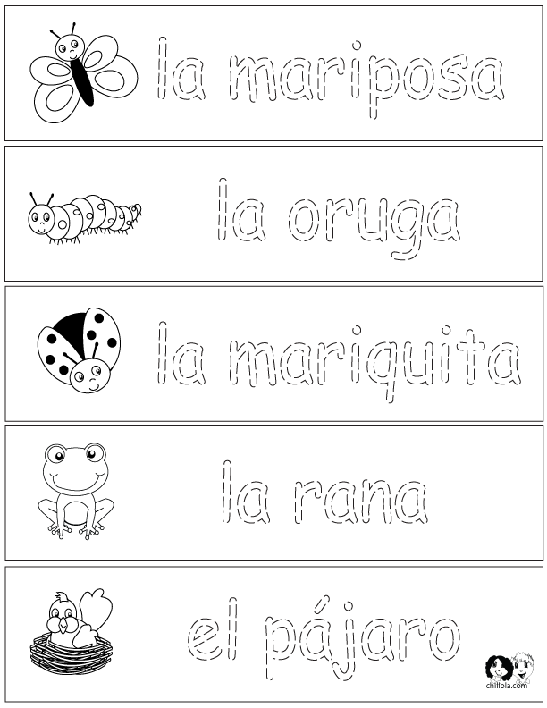 Kindergarten Worksheets Espanol