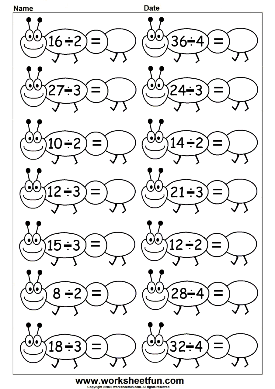 Division Worksheets 4 Worksheets Math division worksheets, Math
