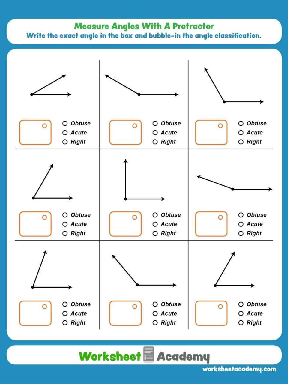 4th Grade Geometry Angles Worksheets Try this sheet