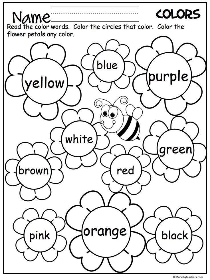 Flower Color Words Worksheet Made By Teachers Teaching colors