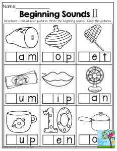 BEGINNING sounds! Phonics kindergarten, Kindergarten phonics