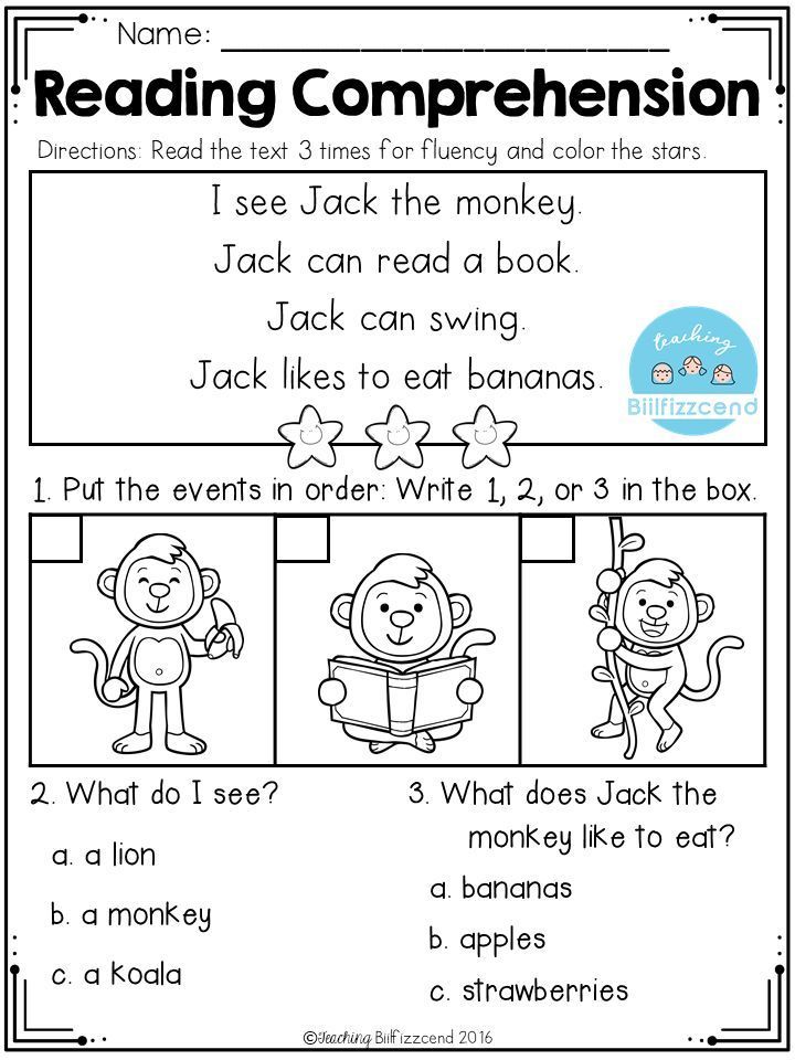 Early Reading Worksheets Kindergarten