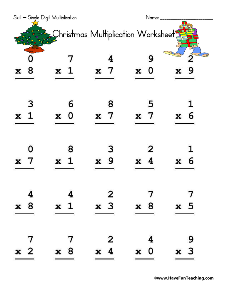 Math Worksheets For 2Nd Grade Multiplication