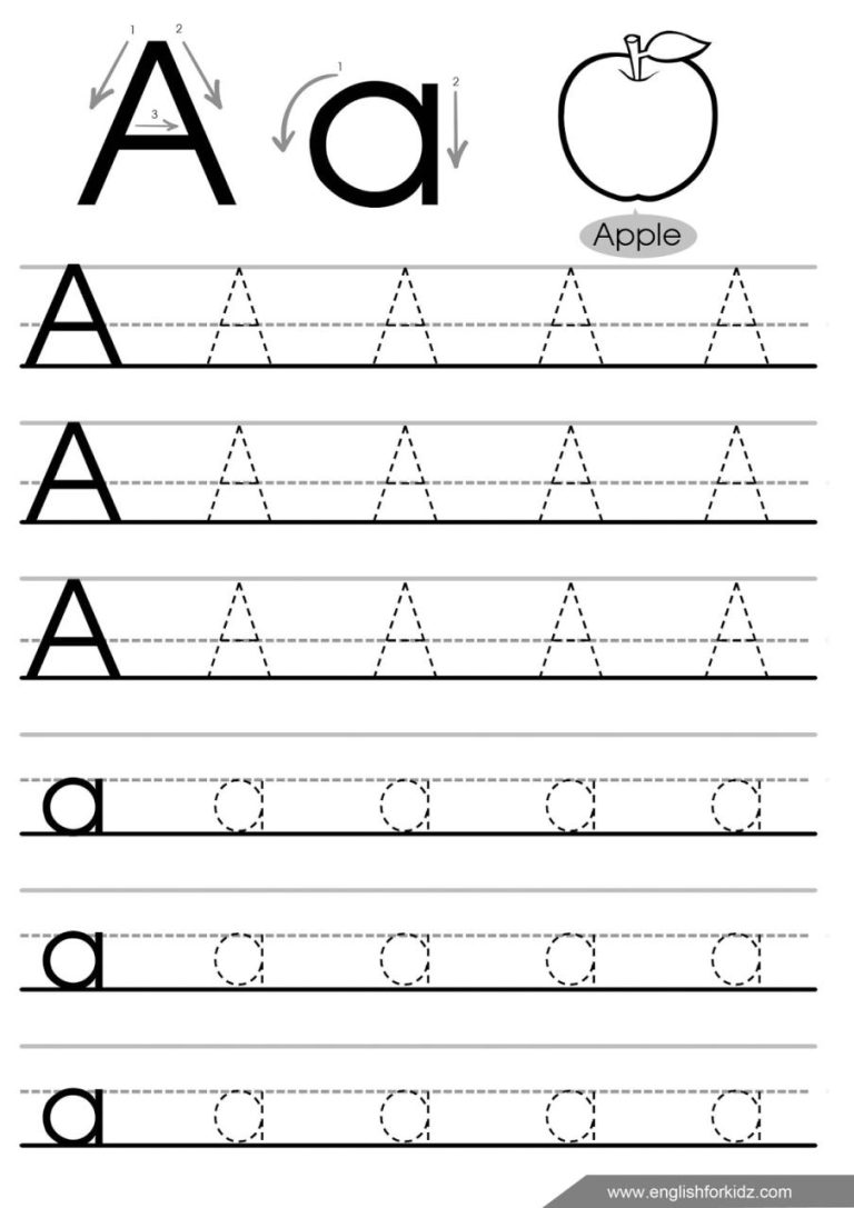 Alphabet Worksheets For Kindergarten Pdf Free