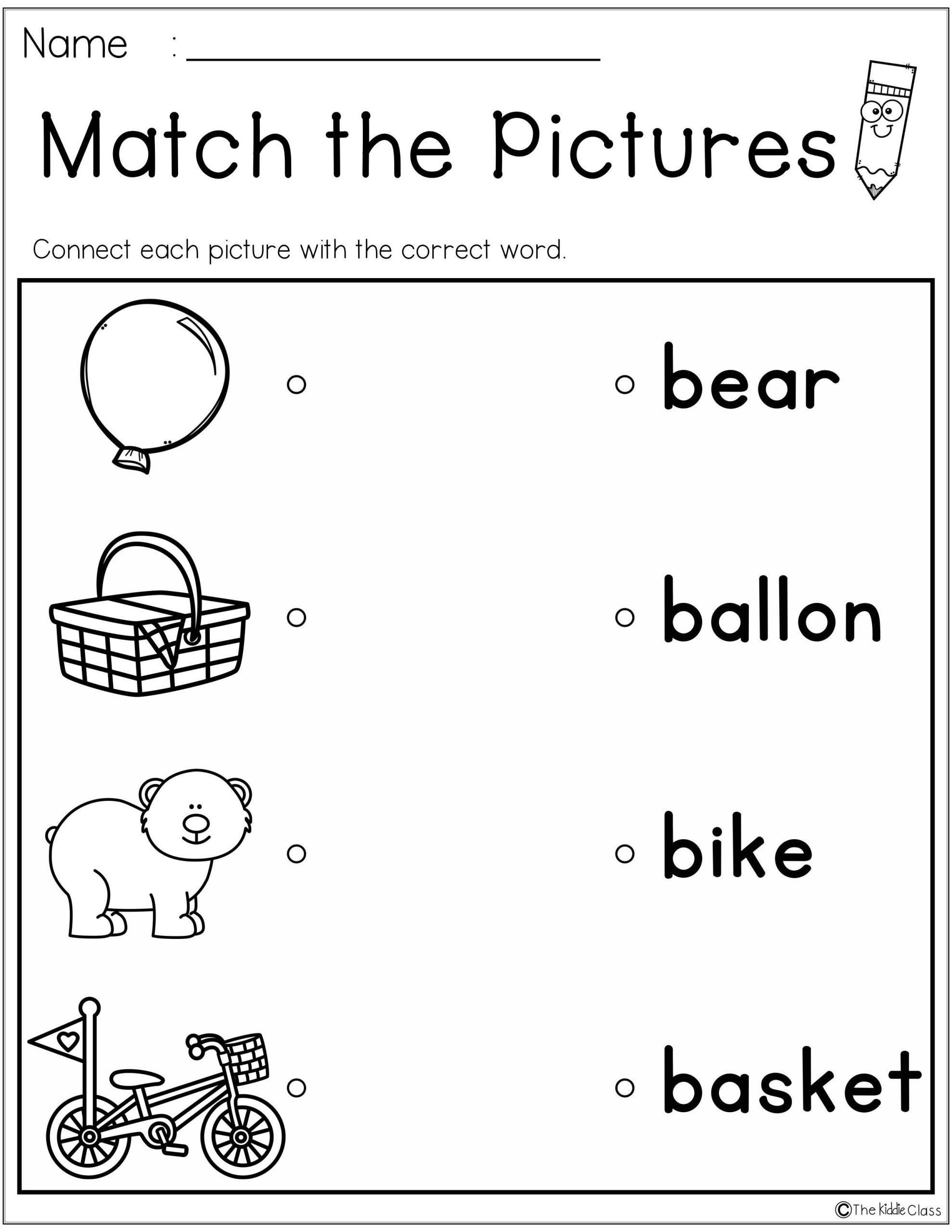 Preschool Letter B Matching Worksheets