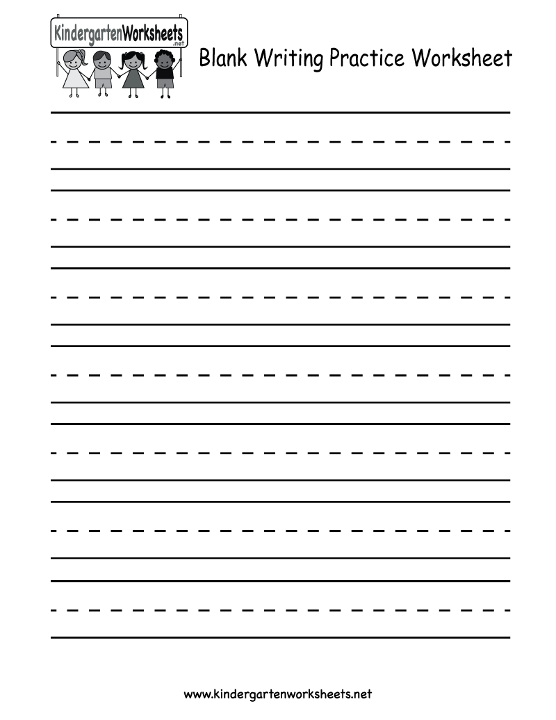 Blank Handwriting Sheets For Kids
