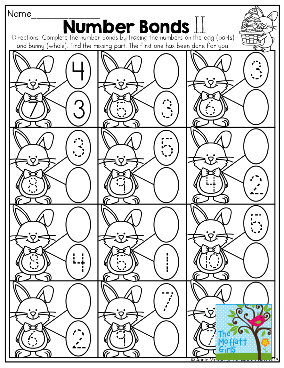 Easter Subtraction Worksheets For Kindergarten