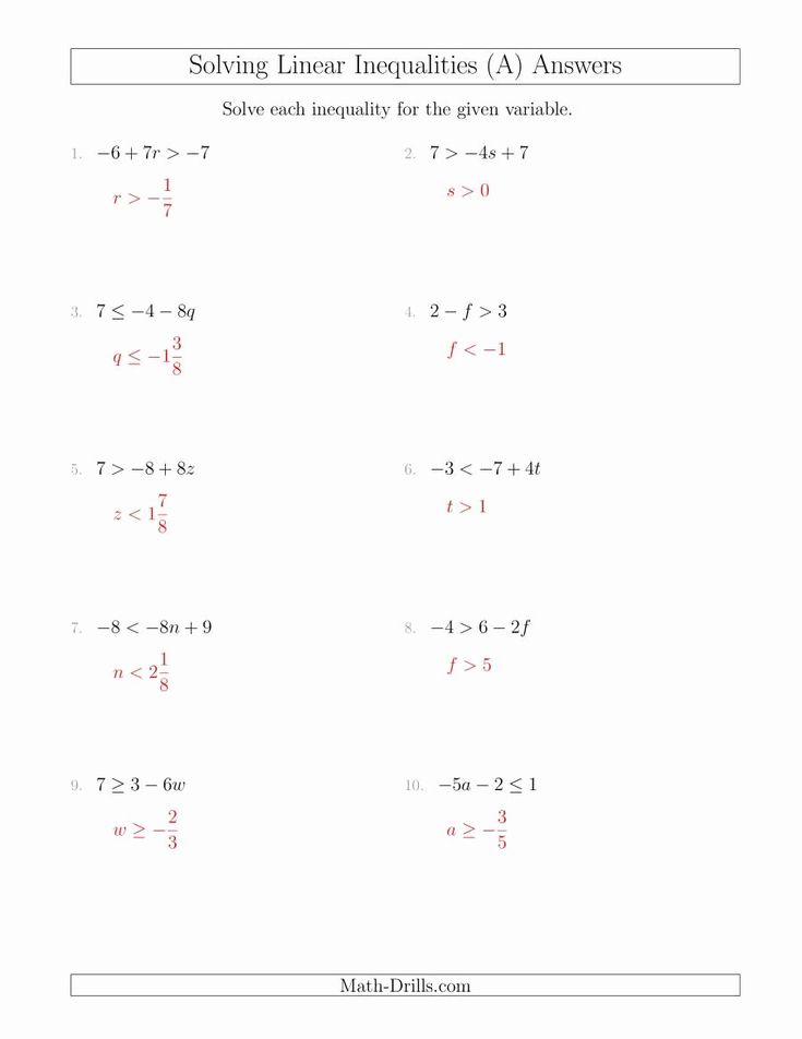 Linear Equation Worksheets Pdf
