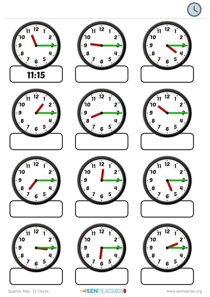 SEN Teacher ⋆ Clocks Telling Time ⋆ Printable Worksheet Time