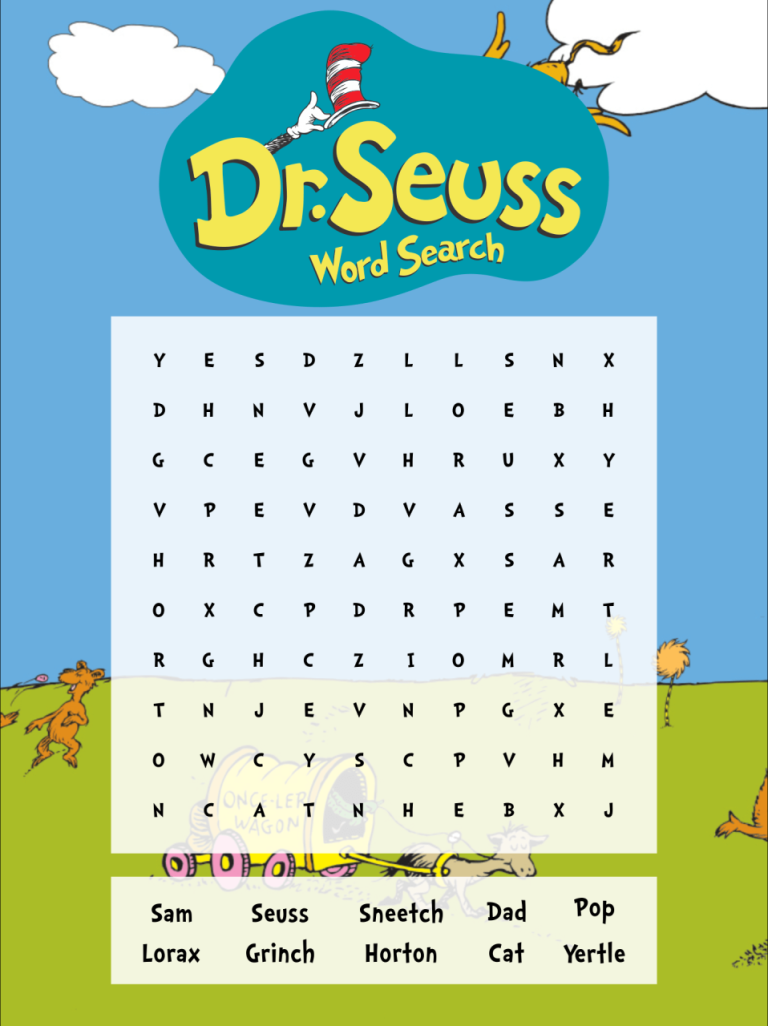 Dr Seuss Kindergarten Math Worksheets