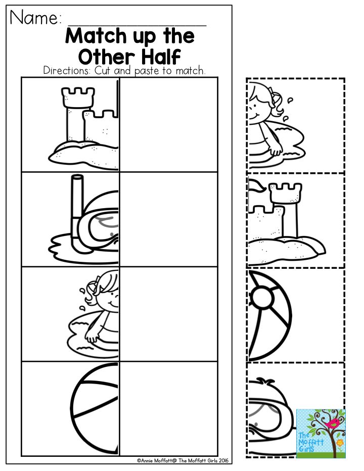 Kindergarten Worksheets Cutting And Pasting