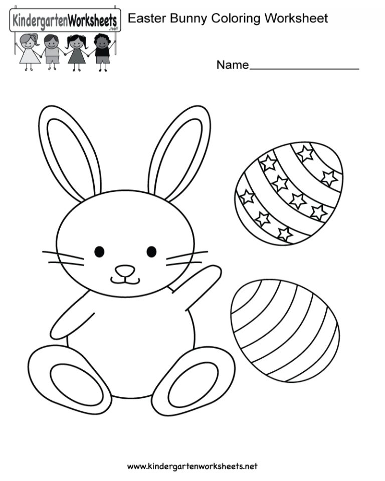Easter Coloring Worksheets Kindergarten