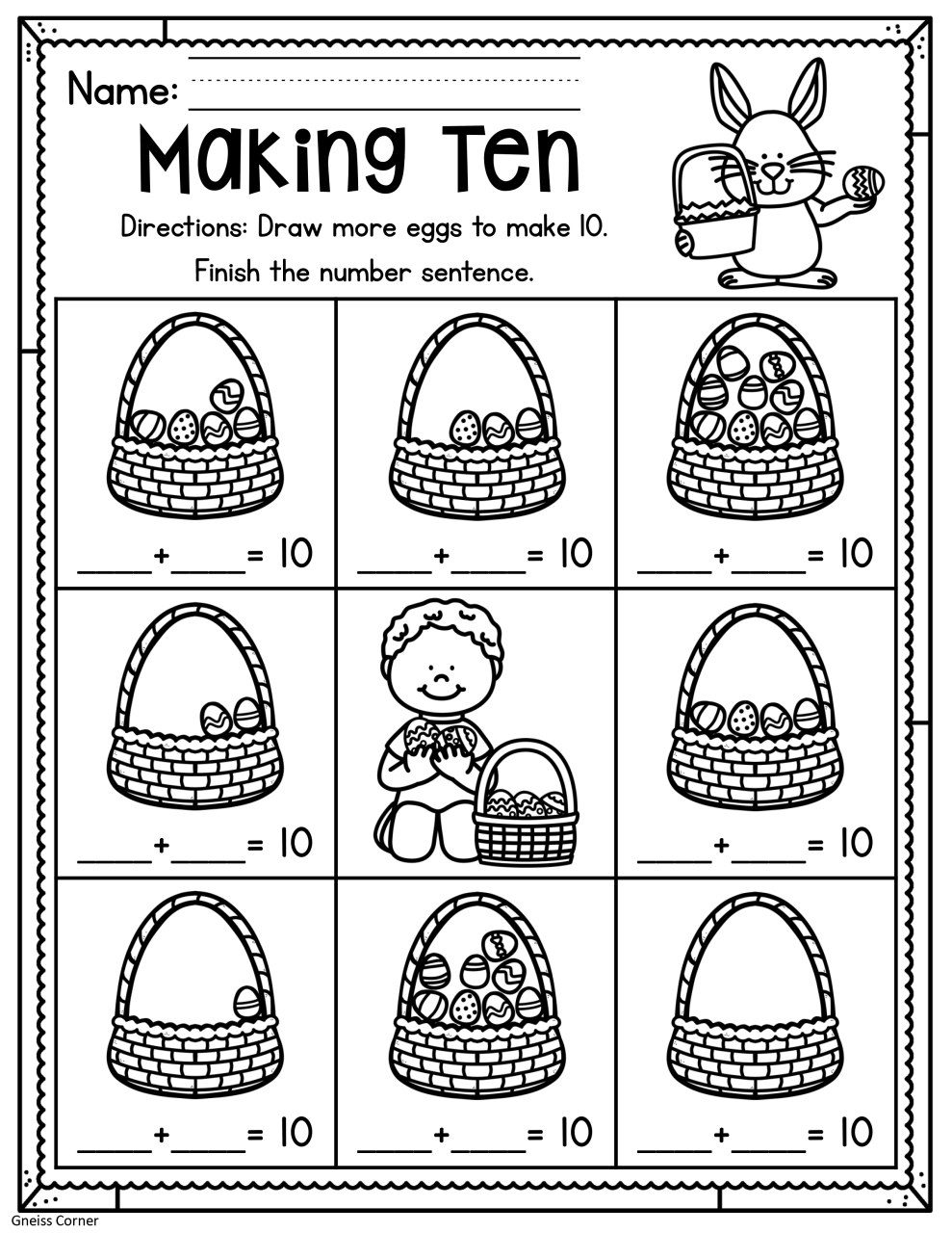 Fun Easter Worksheets For Kindergarten