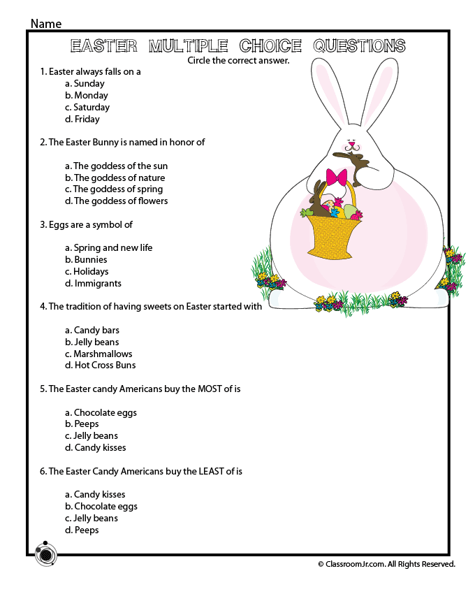 Easter History Worksheet Reading Comprehension Quiz Woo! Jr. Kids