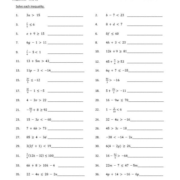 Solving Equations Worksheet Pdf Grade 8 SHOTWERK