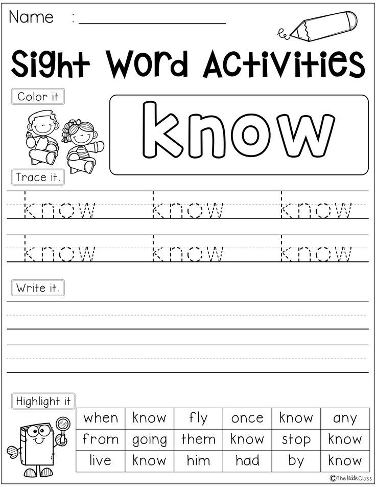 Free Sight Word Activities Word activities, Sight word worksheets