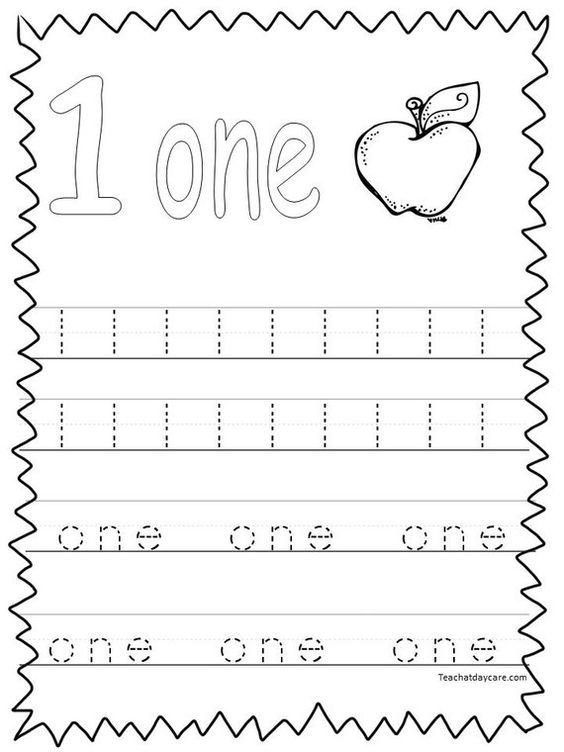 Kindergarten Number Tracing Worksheets 1-20