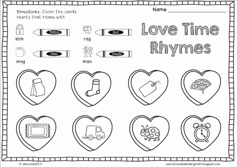 Free Valentine Worksheets For Kindergarten
