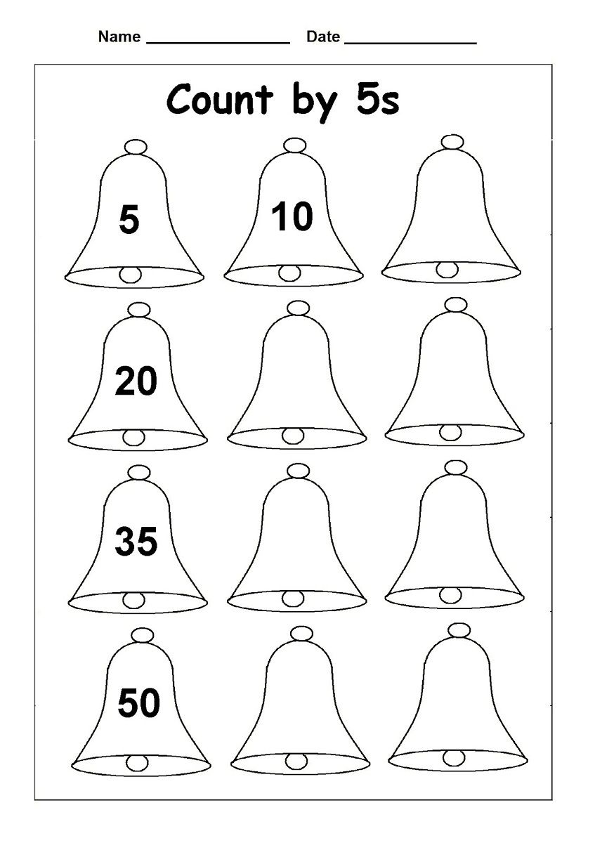 Kindergarten Math Worksheets Counting By 5