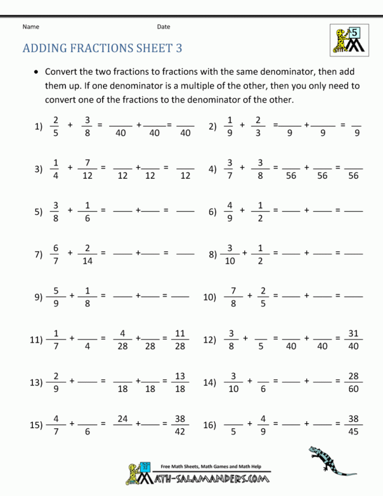 Math Worksheets Grade 2 Fractions