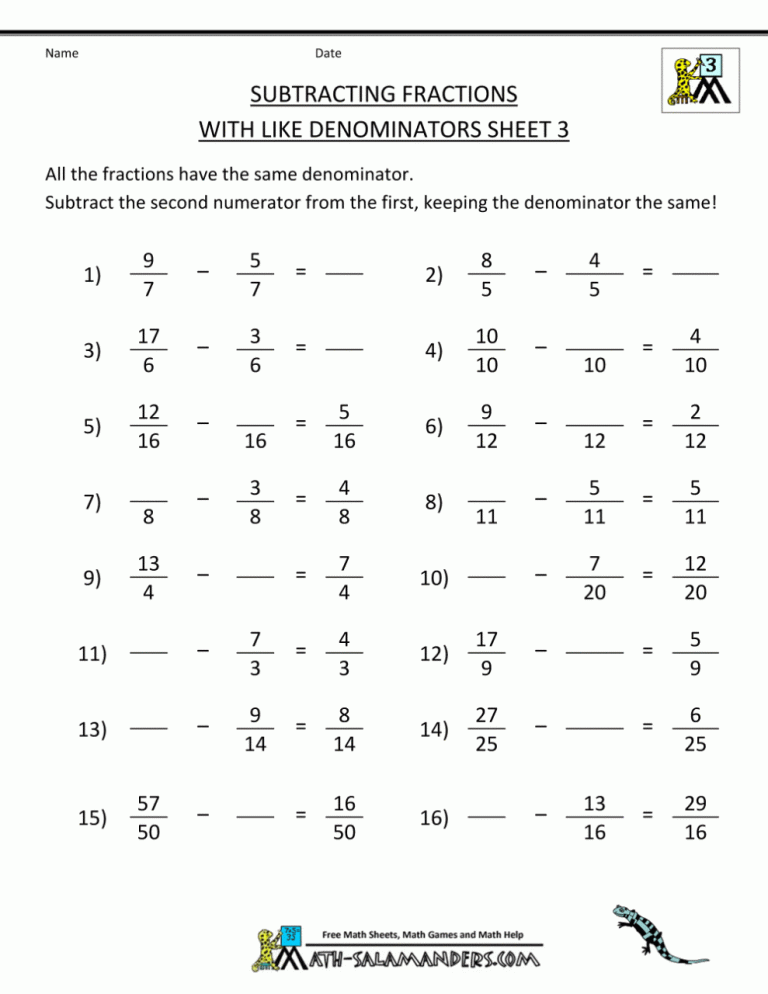 Math Worksheets For 4Th Grade Pdf