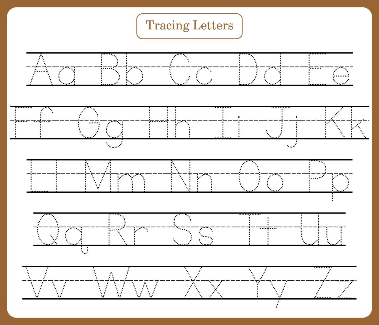 Letter A Tracing Worksheets For Kindergarten