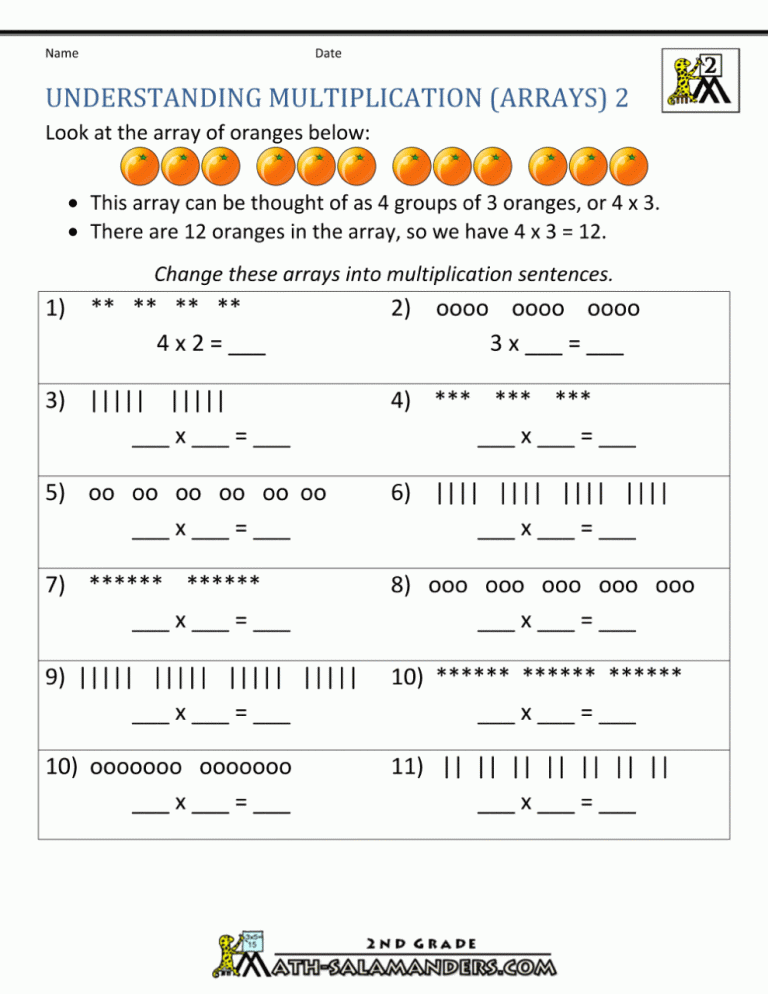 Math Worksheets Printable 2Nd Grade