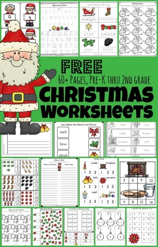 Free Printable Christmas Worksheets For Kindergarten Worksheets Master