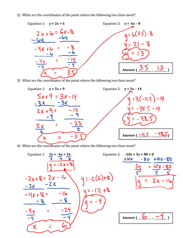 Answers to worksheet 10 Mr. Maag Grade 9 Math